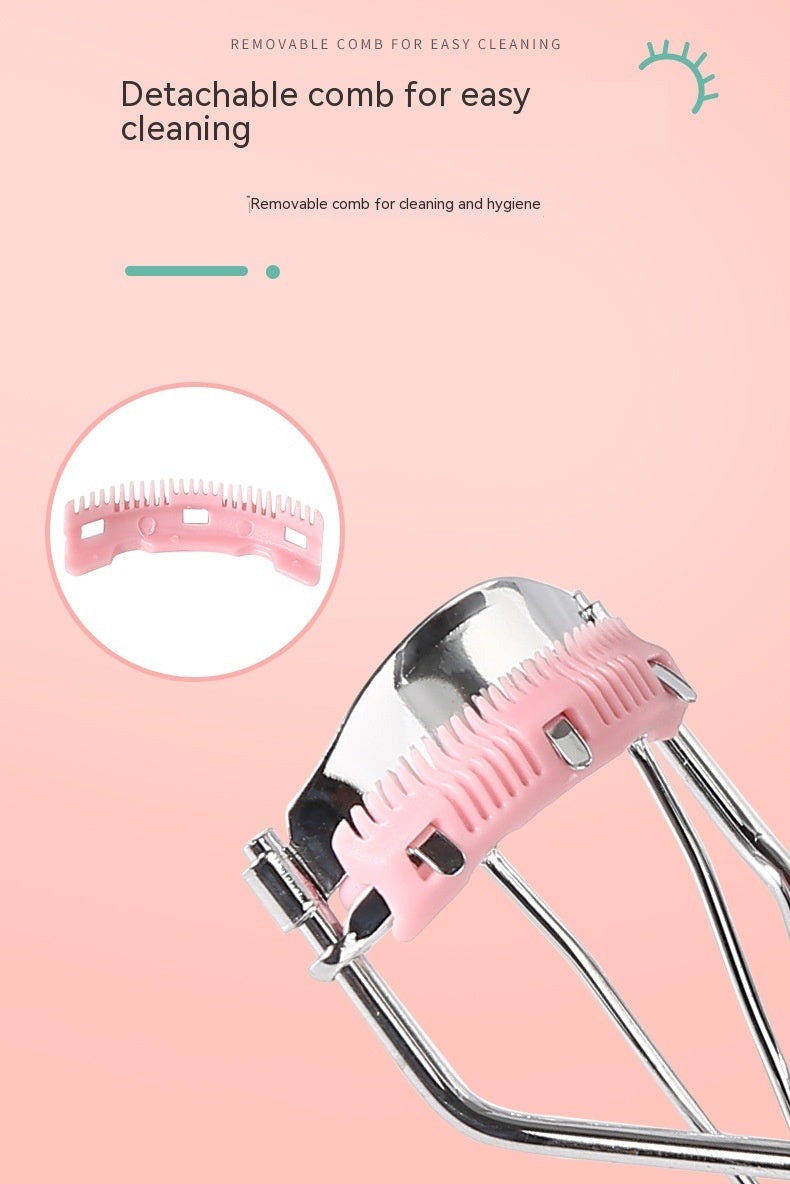🧴 Natural Curling Eyelash Curler With Comb