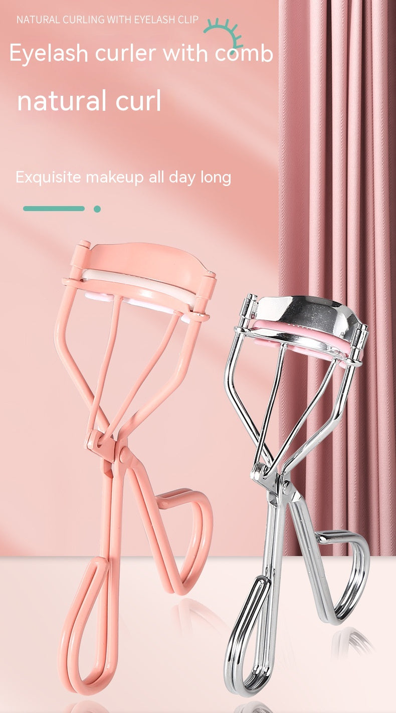 🧴 Natural Curling Eyelash Curler With Comb