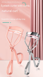 🧴 Natural Curling Eyelash Curler With Comb