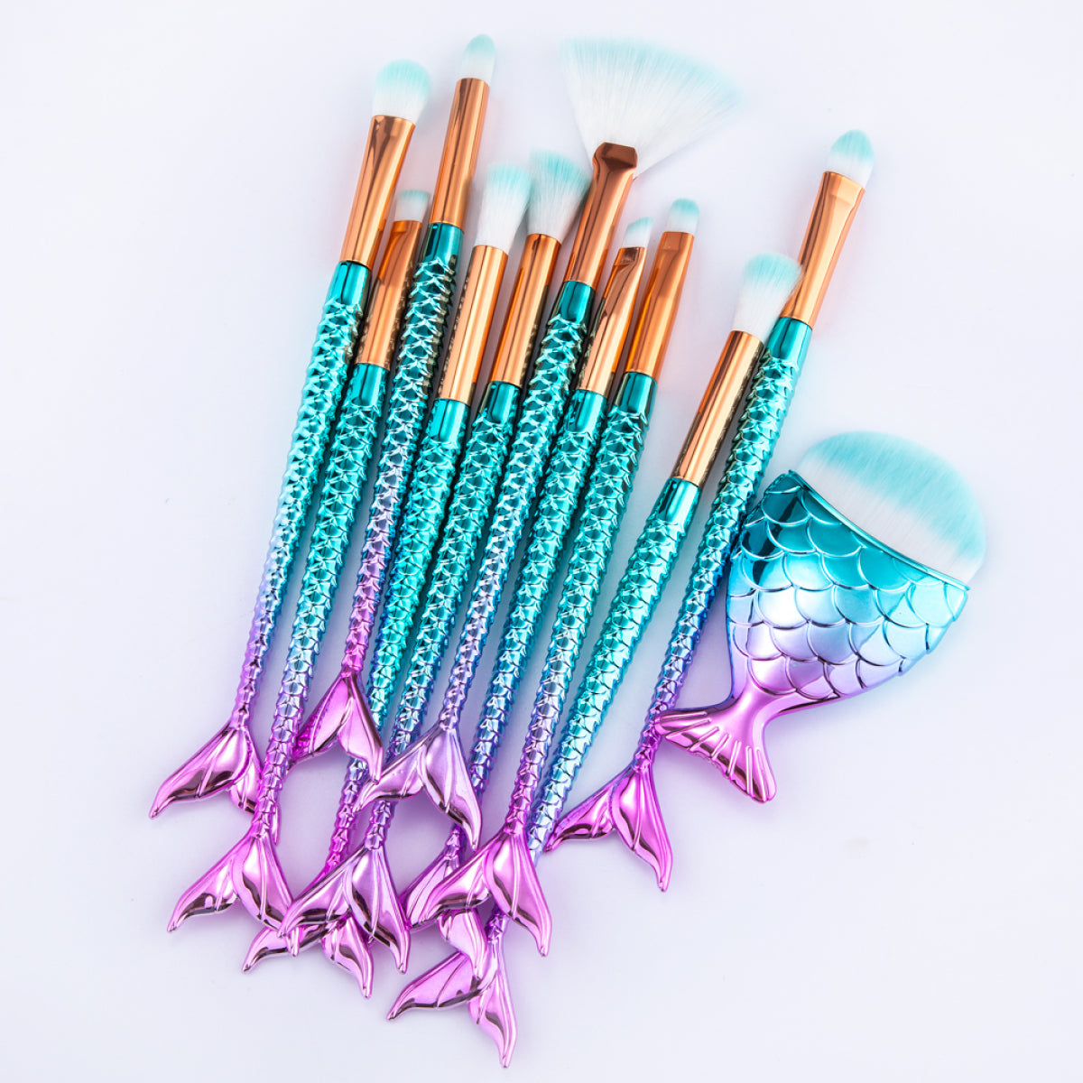 11PCS Mermaid Makeup Brush Set