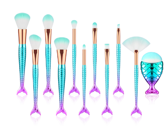 11PCS Mermaid Makeup Brush Set